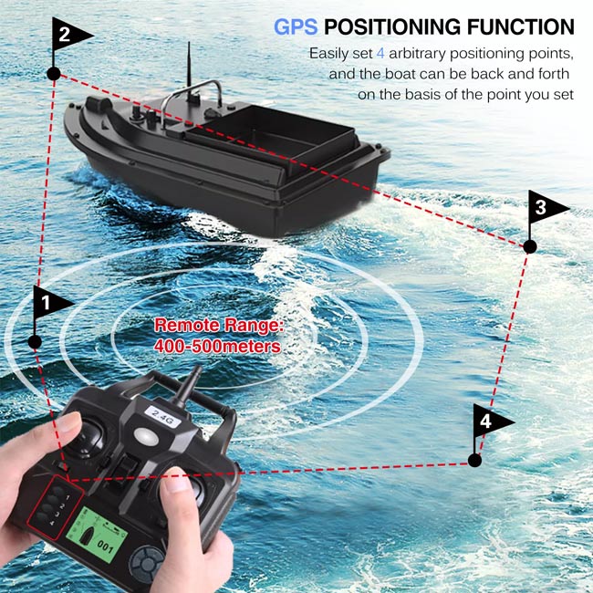 قایق کنترلی ماهیگیری d18b همراه با GPS