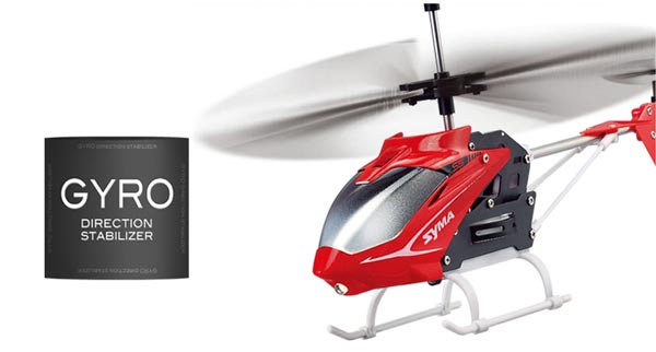 هلیکوپتر کنترلی Syma S5 دارای سیستم جایرو برای حفظ پایداری پرواز است
