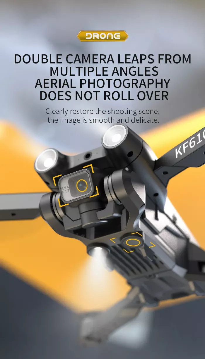 امکان تغییر زاویه تصویربرداری در حین پرواز به دلیل وجود دو دوربین در هلیشات KF610
